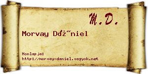 Morvay Dániel névjegykártya