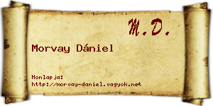 Morvay Dániel névjegykártya